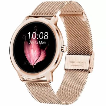 Zegarek damski Smartwatch Rubicon na złotej bransolecie RNBE66. Zegarek damski na bransolecie. Zegarek damski Smartwatch idealny na prezent dla kobiety (3).jpg